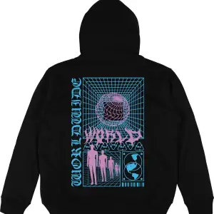 New World Siyah Oversize Unisex Kapüşonlu Sweatshirt Hoodie