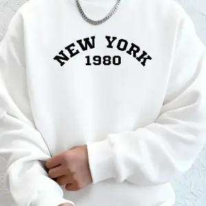 New York 1980 Letter Creative Prints Kapüşonlu Kazaklar Erkek Yumuşak Sıcak Kapüşonlular Cep