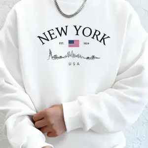 New York ABD Baskılı Kapüşonlular Erkek Moda Temelleri Tişörtü Spor Günlük Üstler Sokak Sıcak