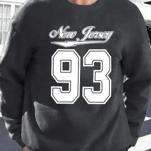 New York Art 93 Mektup Baskı Erkek Moda Kazak Rahat Yumuşak Kazak Polar Spor Sokak Şıklığı So