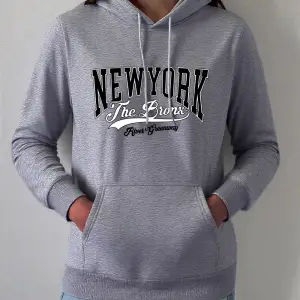 New York Bionk Rives Greenway Baskılar Hoodie Kadın Kış Polar Sıcak Kazak Temelleri Cep Kazak