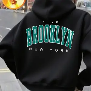New York Brooklyn 1898 Baskılar Hoodie Kadın Rahat Gevşek Kazak Polar Sıcak Yumuşak Kazak Rah