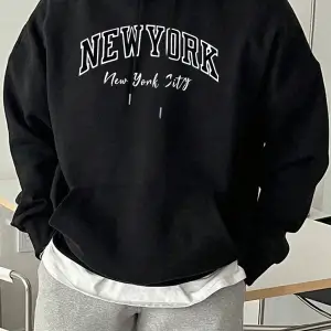 New York City Letter Creativity Baskılı Erkek Günlük Kazak Sokak Sporları Kapüşonlular Sonbah