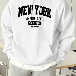 New York Empire State 1788den Bu Yana Desen Erkek Sonbahar Günlük Kapüşonlular Moda Spor Kaz