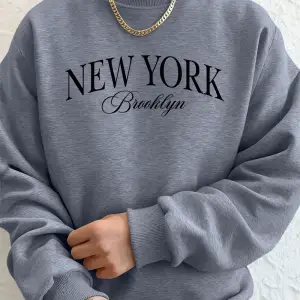 New York Mektup Brooklyn Baskı Erkekler Tişörtü Kış Polar Sıcak Hoodie Kore Gevşek Bisiklet Y