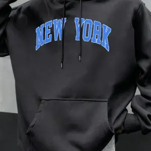 New York Mektup Mavi Baskı Erkekler Hoodie Hip Hop Büyük Boy Hoody Çok Renkli Moda Sonbahar K
