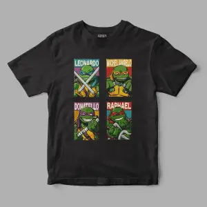 Ninja Turtles Bros Baskılı Tişört