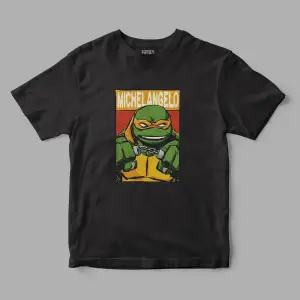 Ninja Turtles Michelangelo Baskılı Tişört
