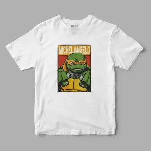 Ninja Turtles Michelangelo Baskılı Tişört