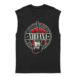 Nirvana Kesik Kol Tişört Kolsuz T-shirt Bkt5782