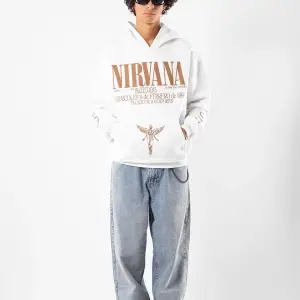 Nirvana Sırt Baskılı Unisex Oversize Beyaz