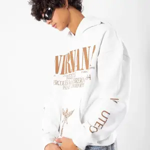 Nirvana Sırt Baskılı Unisex Oversize Beyaz