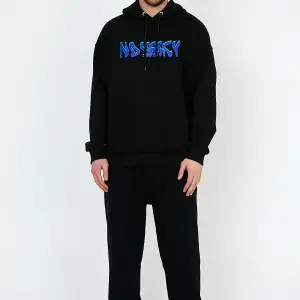 No Mercy Siyah Oversize Unisex Kapüşonlu Sweatshirt Hoodie