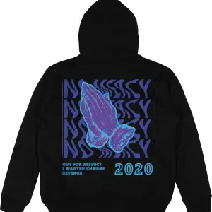 No Mercy Siyah Oversize Unisex Kapüşonlu Sweatshirt Hoodie