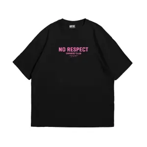 No Respect Baskılı Oversize Unisex Beyaz