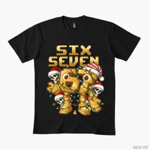 Noel Altı Yedi Robot Kafatası 67 İtalyan Beyin Bozukluğu Gen Alfa Meme Tişörtü Erkekler Kadın