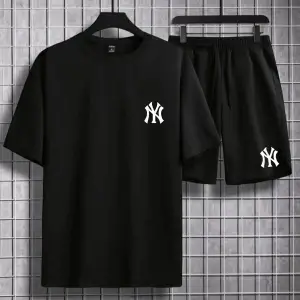 Ny Ci?ty Baskılı Unisex Oversize T-shirt Ve Yazlık Şort Alt Üst Takım 2li Tyc00855021670