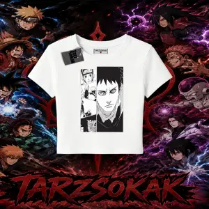 Obito uchiha Naruto Anime Karakteri Kadın Baby Tee Beyaz