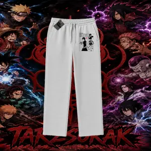 Obito uchiha Naruto Anime Karakteri Unisex Baggy Eşofman Altı Beyaz