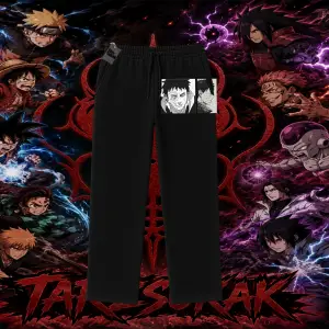 Obito uchiha Naruto Anime Karakteri Unisex Baggy Eşofman Altı Beyaz