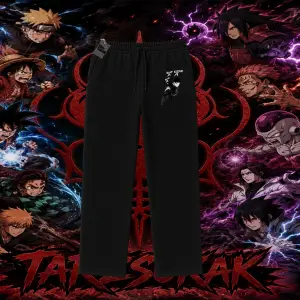 Obito uchiha Naruto Anime Karakteri Unisex Baggy Eşofman Altı Beyaz