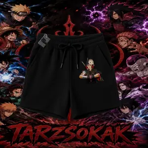 Obito uchiha Naruto Anime Karakteri Unisex Şort Beyaz
