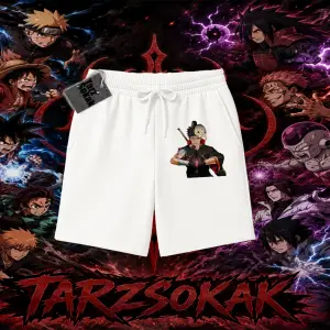 Obito uchiha Naruto Anime Karakteri Unisex Şort Beyaz