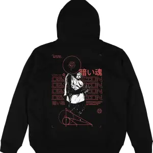 Obsession Siyah Oversize Unisex Kapüşonlu Sweatshirt Hoodie