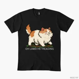 Oh Tanrım O Sevimli Tombul Kedi Meme T-shirt Erkekler Kadınlar Için % 100% Pamuk T Shirt 3XS-