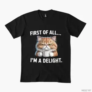 Önce Hepsiyle Birlikte Ben Bir Keyifimizdir Saksofik Komik Kahve Tutkulu Kedi Tişörtü Erkekle