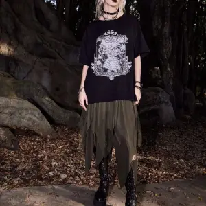 Orman Perisi Forest Fairy Baskılı Gothic Oversize