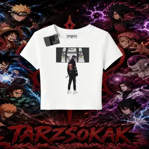 Orochimaru Naruto Anime Karakter Kadın Baby Tee Beyaz
