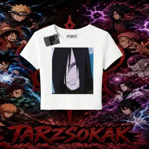Orochimaru Naruto Anime Karakter Kadın Baby Tee Beyaz