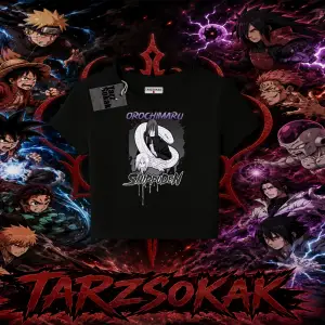 Orochimaru Naruto Anime Karakter Kadın Baby Tee Beyaz