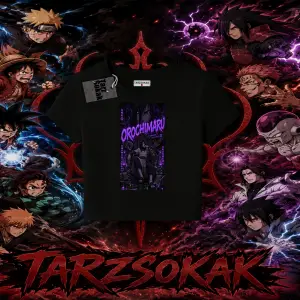 Orochimaru Naruto Anime Karakter Kadın Baby Tee Beyaz