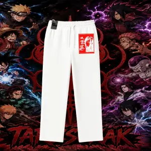 Orochimaru Naruto Anime Karakter Unisex Baggy Eşofman Altı Beyaz