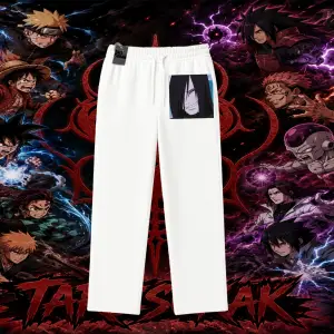 Orochimaru Naruto Anime Karakter Unisex Baggy Eşofman Altı Beyaz