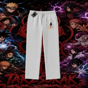 Orochimaru Naruto Anime Karakter Unisex Baggy Eşofman Altı Beyaz