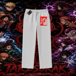 Orochimaru Naruto Anime Karakter Unisex Baggy Eşofman Altı Beyaz