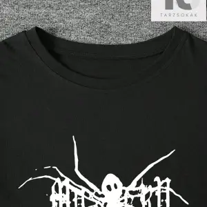 Örümcek Ve Harf Baskılı Erkek Tişört