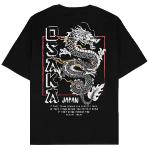 Osaka Siyah Oversize Unisex T-shirt