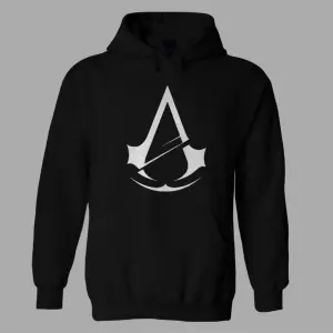 Oversize Assassins Creed Unity Siyah Hoodie