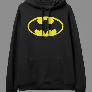 Oversize Batman Tasarım Baskılı Kapüşonlu Sweatshirt Hoodie Beyaz