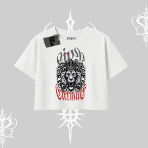 Oversize Crop Tshirt Crowned Lion Rock Authority Myth