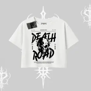 Oversize Crop Tshirt Death Road Memento Mori Street Manifest