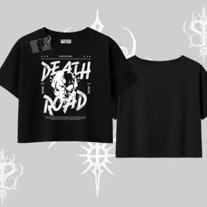 Oversize Crop Tshirt Death Road Memento Mori Street Manifest