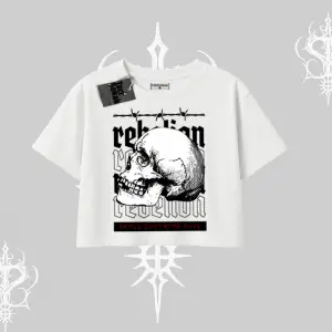 Oversize Crop Tshirt Rebellion Skull Underground Street Legacy