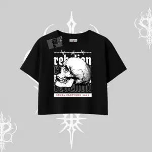 Oversize Crop Tshirt Rebellion Skull Underground Street Legacy