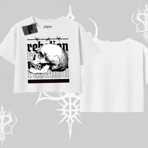 Oversize Crop Tshirt Rebellion Skull Underground Street Legacy