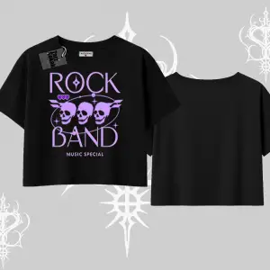 Oversize Crop Tshirt Rock Band Street Noise Culture